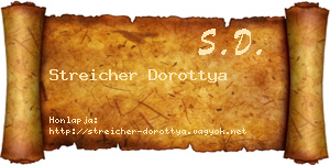 Streicher Dorottya névjegykártya